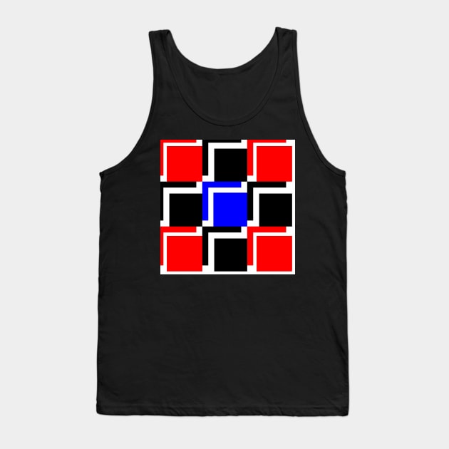 Red, black and blue squares Tank Top by TiiaVissak